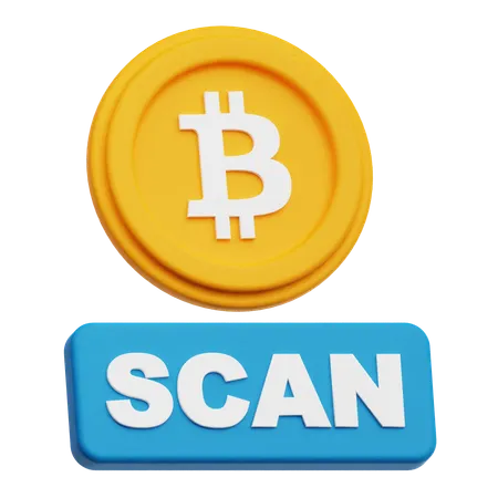 Bitcoin Scan 3D Icon