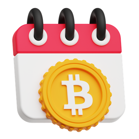 Bitcoin Schedule  3D Icon