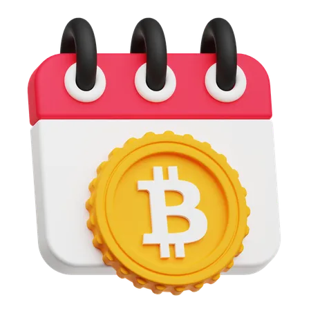 Bitcoin Schedule  3D Icon