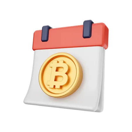 Bitcoin Schedule  3D Icon