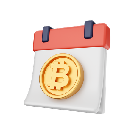 Bitcoin Schedule  3D Icon