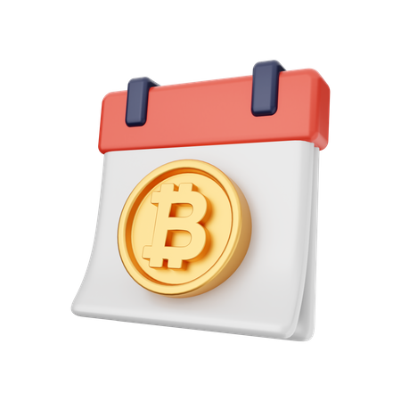 Bitcoin Schedule 3D Icon
