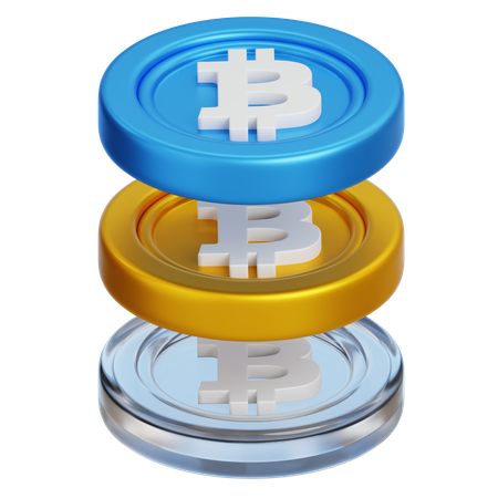 Bitcoin-Schicht  3D Icon