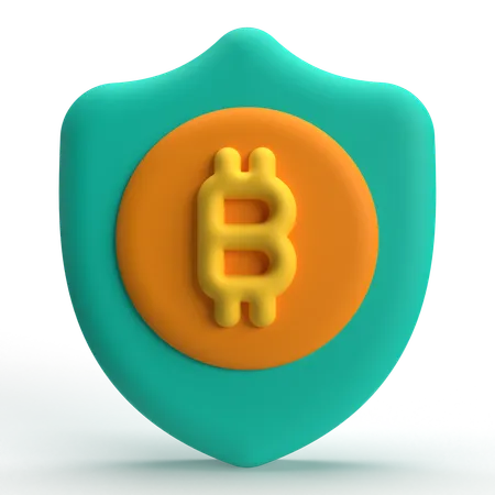 Bitcoin-Schild  3D Icon