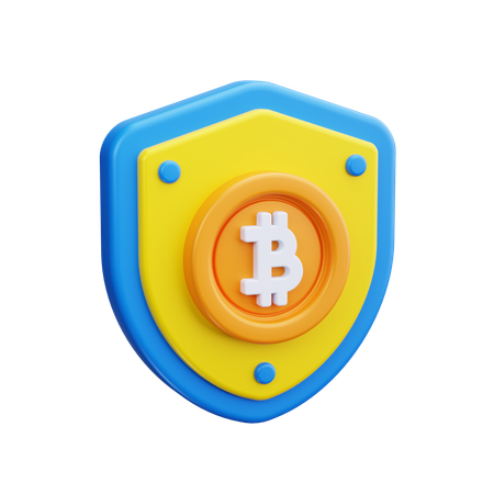 Bitcoin-Schild  3D Icon