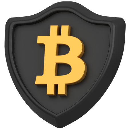 Bitcoin-Schild  3D Icon