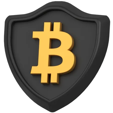 Bitcoin-Schild  3D Icon