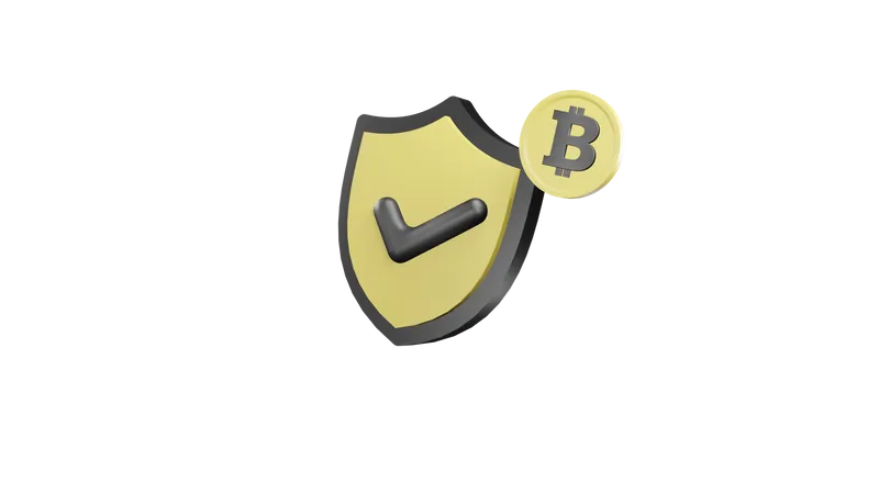 Bitcoin-Schild  3D Icon