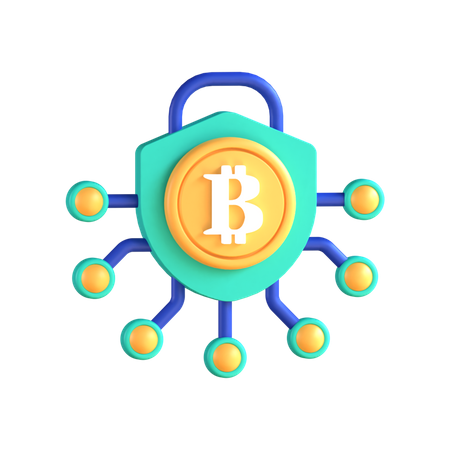 Bitcoin-Schild  3D Icon