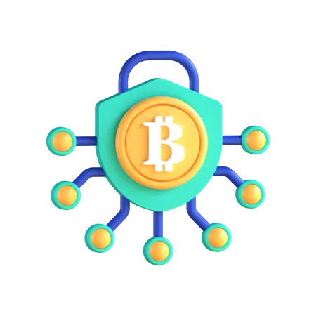 Bitcoin-Schild  3D Icon