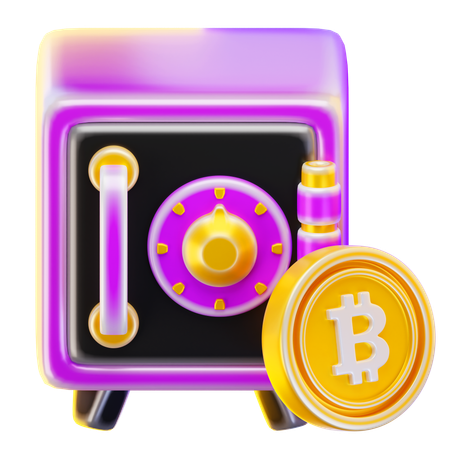 Bitcoin-Schließfach  3D Icon