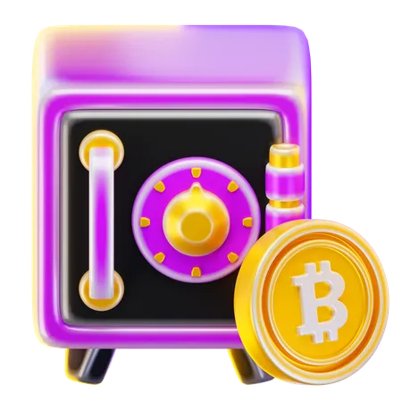 Bitcoin-Schließfach  3D Icon