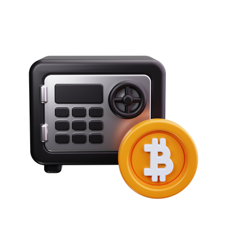 Bitcoin-Schließfach  3D Icon