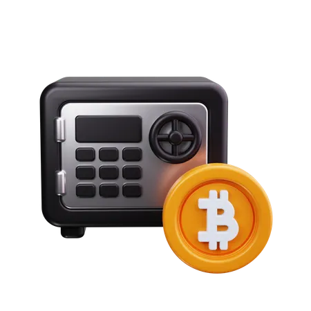 Bitcoin-Schließfach  3D Icon