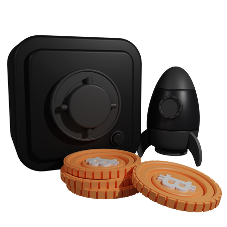 Bitcoin-Schließfach  3D Icon