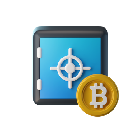 Bitcoin-Schließfach  3D Icon