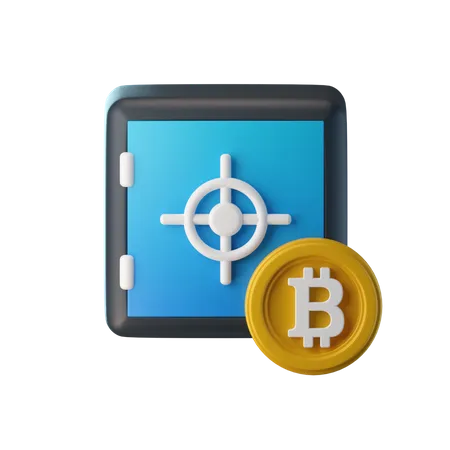 Bitcoin-Schließfach  3D Icon