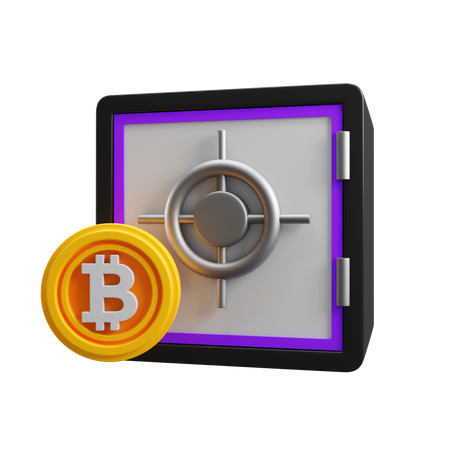 Bitcoin-Schließfach  3D Icon