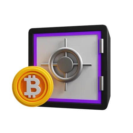 Bitcoin-Schließfach  3D Icon