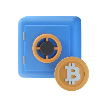 Bitcoin-Schließfach  3D Icon