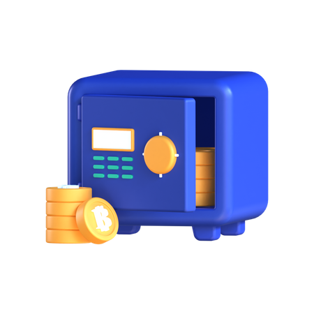 Bitcoin-Schließfach  3D Icon