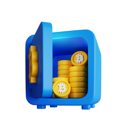 Bitcoin-Schließfach  3D Icon