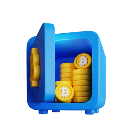 Bitcoin-Schließfach  3D Icon