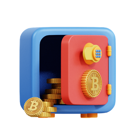 Bitcoin-Schließfach  3D Icon