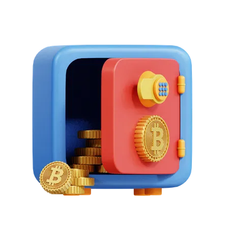 Bitcoin-Schließfach  3D Icon