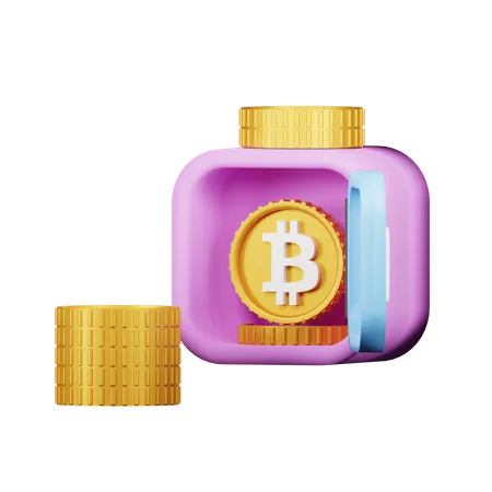 Bitcoin-Schließfach  3D Icon