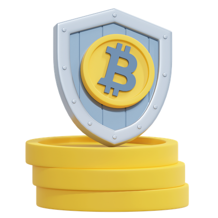 Bitcoin-Schutz  3D Icon
