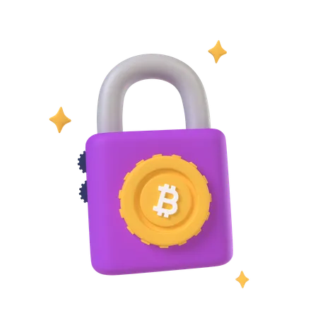 Bitcoin-Schutz  3D Icon