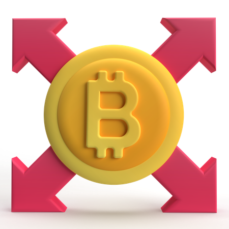 Bitcoin se expande  3D Icon