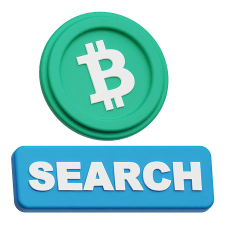 Bitcoin Search  3D Icon