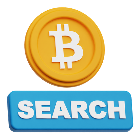 Bitcoin Search  3D Icon