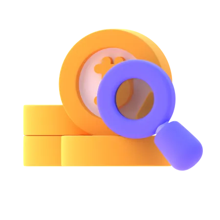 Bitcoin Search  3D Icon