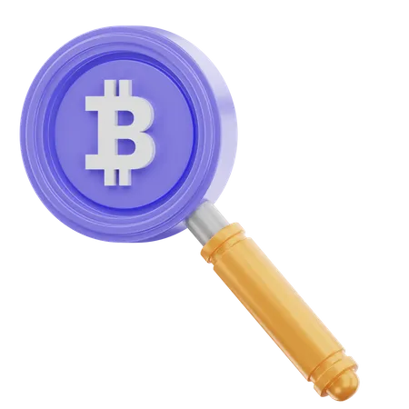 Bitcoin Search  3D Icon