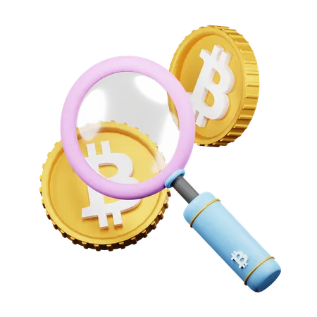 Bitcoin Search  3D Icon