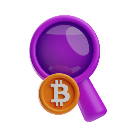 Bitcoin Search  3D Icon