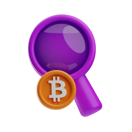 Bitcoin Search  3D Icon