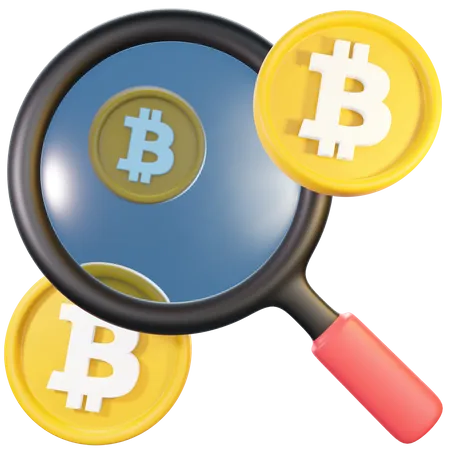 Bitcoin Search  3D Illustration