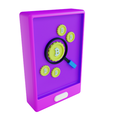 Bitcoin Search  3D Icon