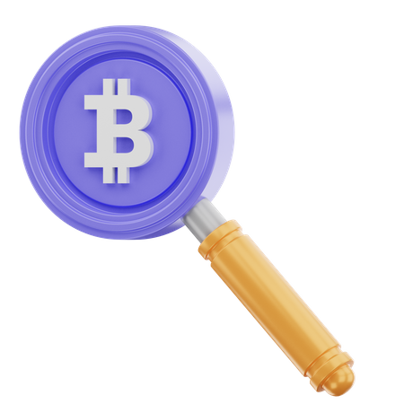 Bitcoin Search  3D Icon