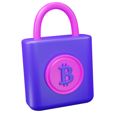 Bitcoin Secure  3D Icon