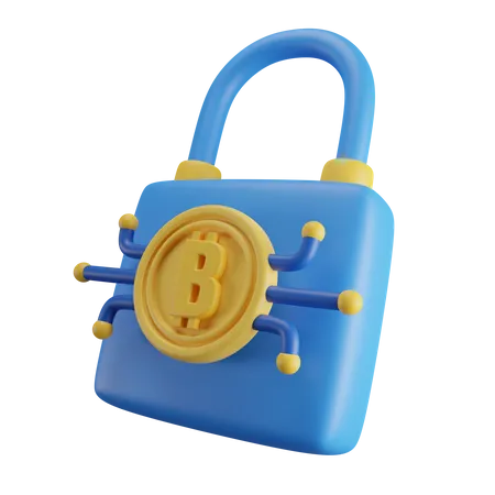 Bitcoin Secure  3D Icon