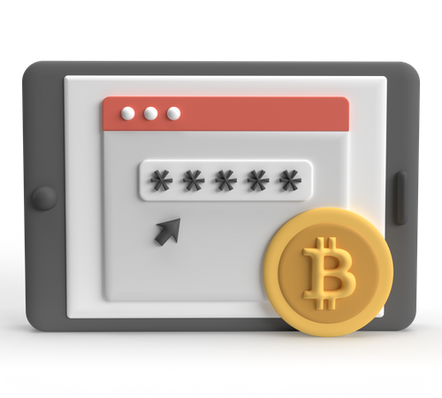 Sécurité Bitcoin  3D Icon