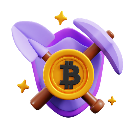 Bitcoin security  3D Icon