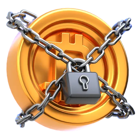 Bitcoin Security  3D Icon