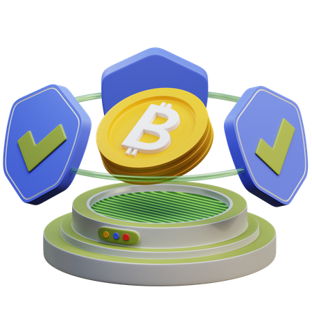 Sécurité Bitcoin  3D Icon