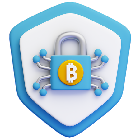 Bitcoin Security  3D Icon
